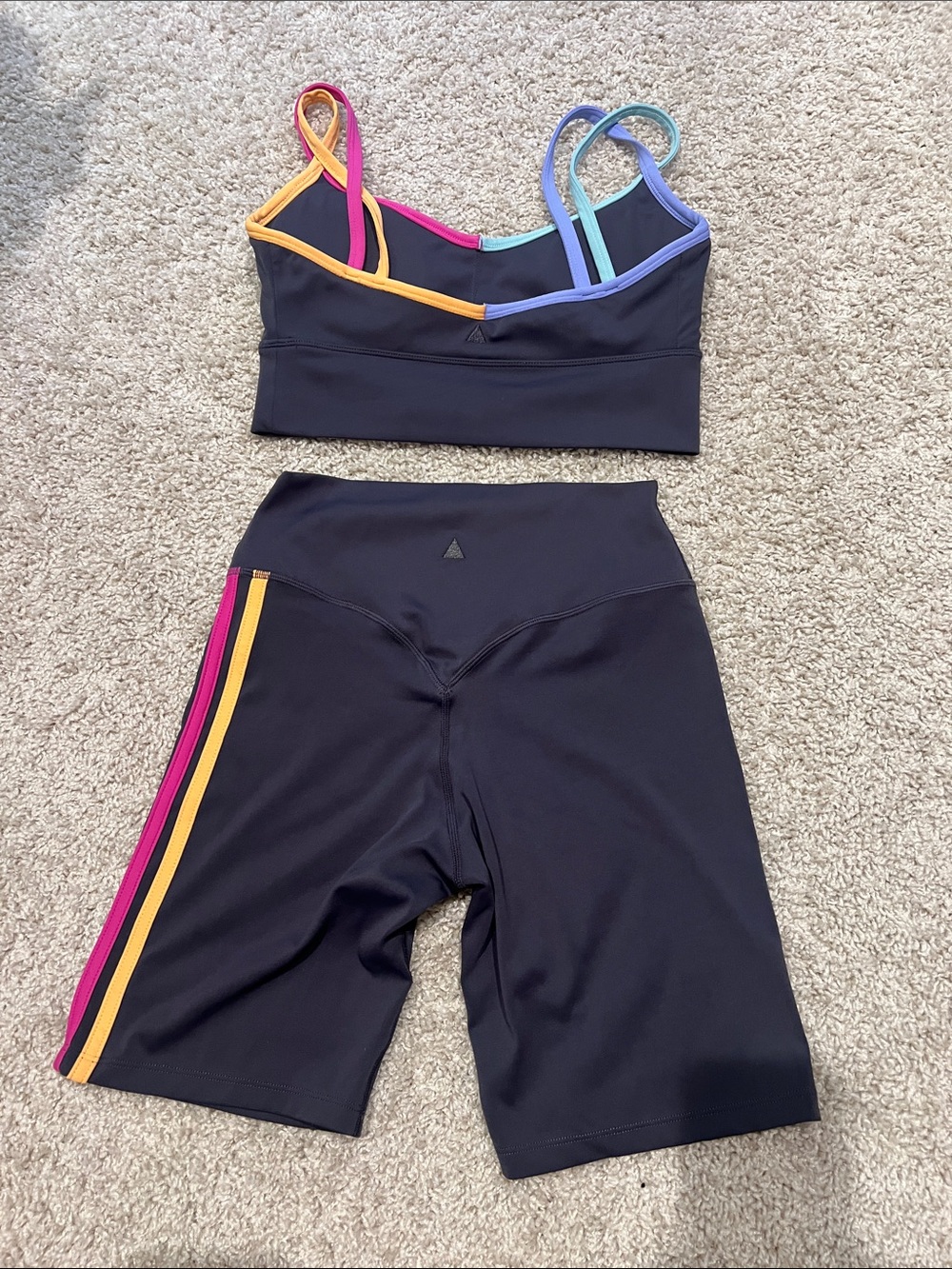 Vitality x Delaney Pulse Strappy Longline Bra & Biker Short Matching Set - Picture 2 of 8